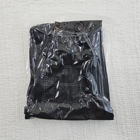 Aeropostale Carpenter Wide Leg Baggy Pants Women's Small Black Elastic Waist EUC - Picture 14 of 14